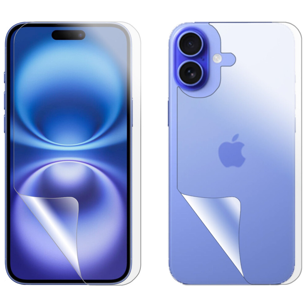 Soft Pet Film Screen Protector Guard For Apple Iphone 16 Plus Front And Back 3147102128748