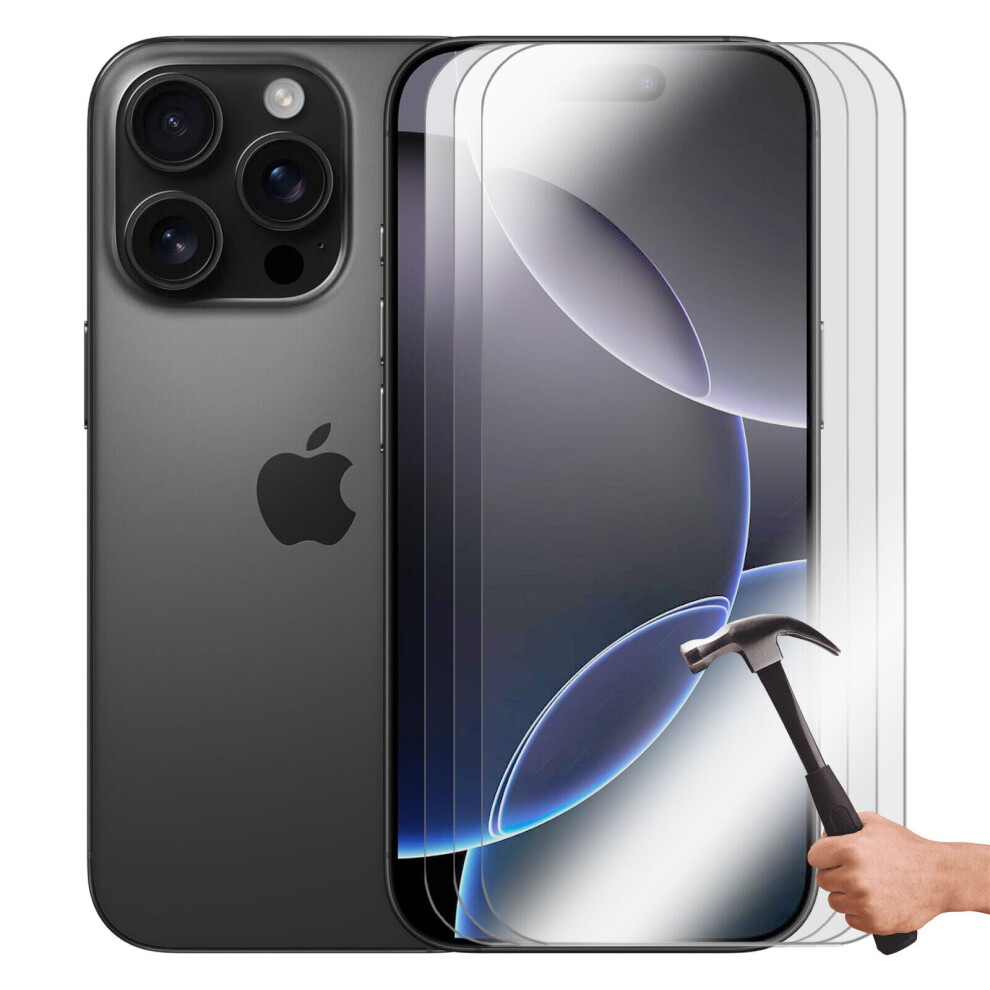 3Pcs 9H Tempered Glass Screen Protector Guard For Apple Iphone 16 Pro Front Bulk 3147102129202