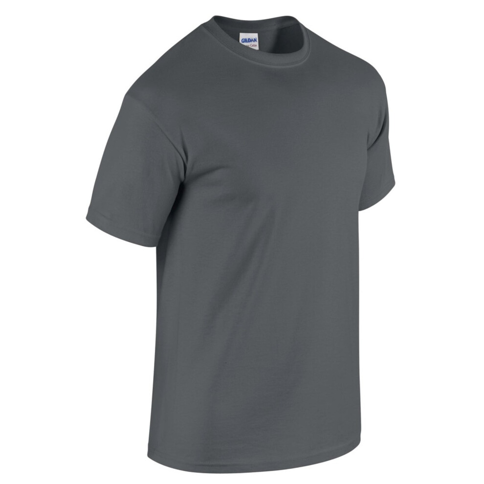 Gildan (3Xl) T-Shirt Charcoal Basic Tee S-5Xl Small Big Men's Heavy Cotton