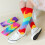 Kids Long Socks Vibrant Rainbow Stripes Comfortable Elastic-Red 5