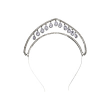 Shining Tiaras Rhinestones Hairband for Wedding Ceremony-Silver