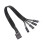 PC Case Desktop Power Control Cable  F-PANEL Female-30cm Black 1