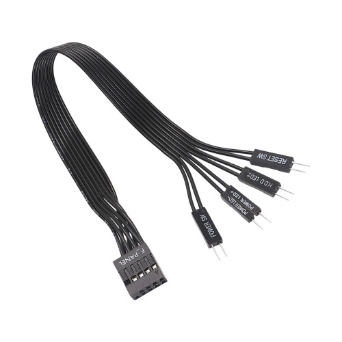 PC Case Desktop Power Control Cable  F-PANEL Female-30cm Black