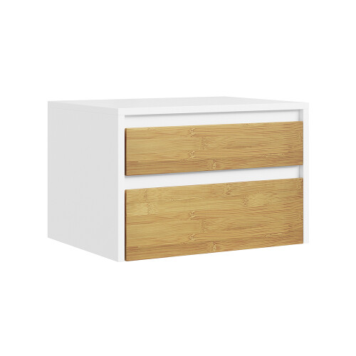 SoBuy White Bedside Table with 2 Drawers