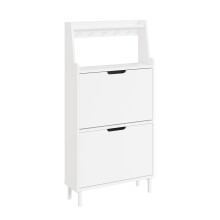 SoBuy White Shoe Cabinet 60x19x119 cm