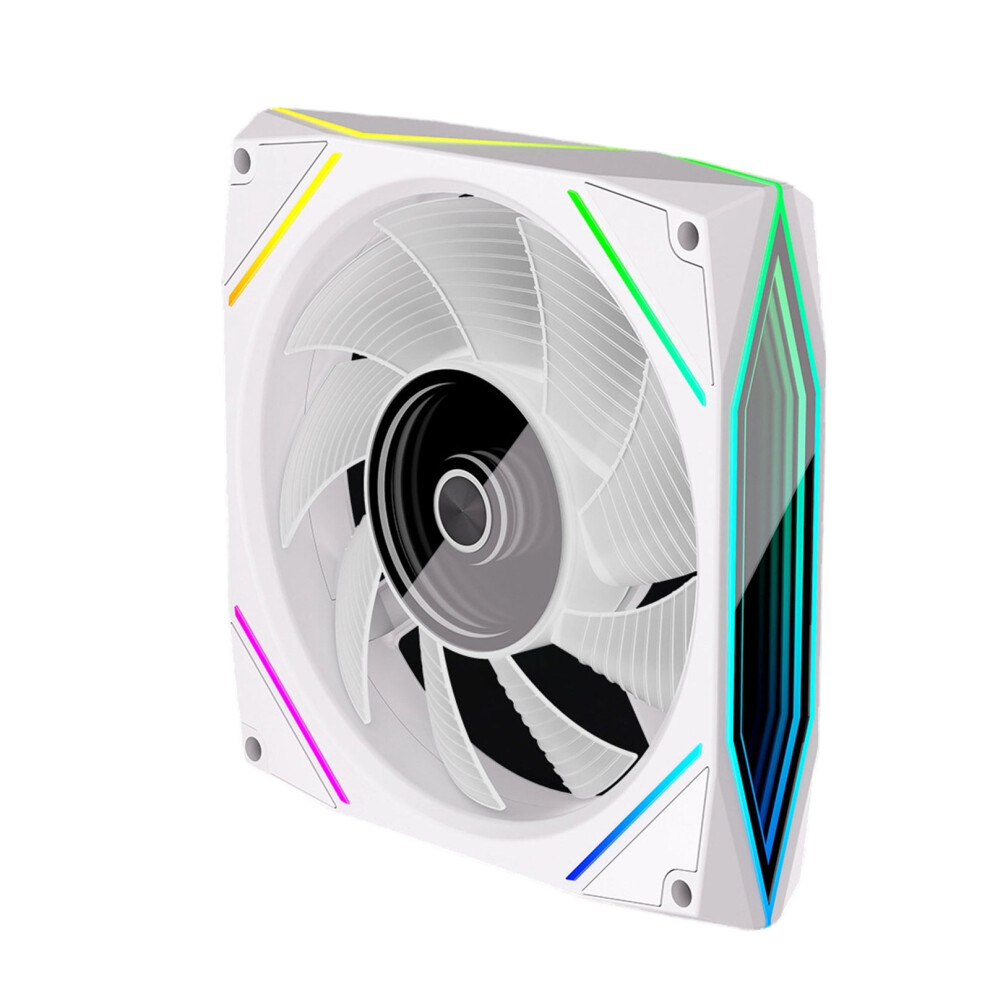 12X12cm Silents Pc Cooling Fan High Airflow Argb- Front White 7704001122626