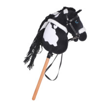 Accessoires tête de cheval en peluche et en bois, bâton pour-D