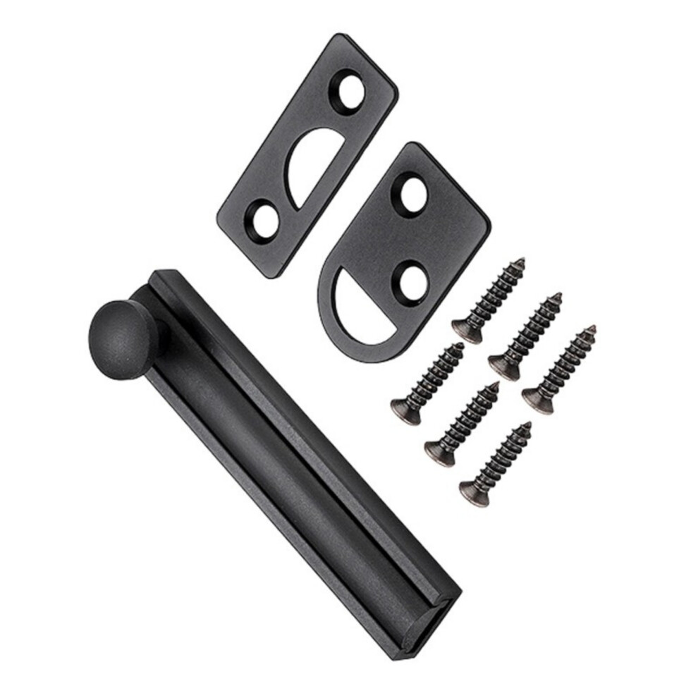 Barn Door Security Locks Sliding Lock Bolt Latches Hasp-Black 7754004060937