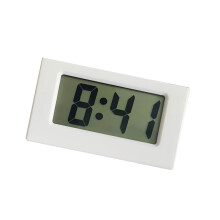 Mini-Digitaluhr für das Armaturenbrett im Auto,-Weiß