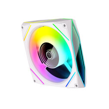 12x12cm Mirror Surfaces ARGB Cooling Fan-White reverse side