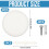 2Pcs Plastic Round Hole Cover with Screws for Electrical Boxes 3