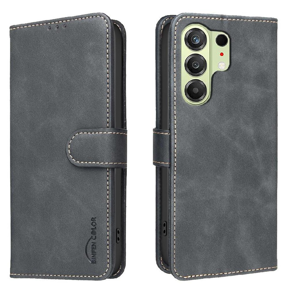 Photos - Case Wallet  for Tecno Camon 50- Kickstand, RFID Blocking, 3 Card Slots, Shockproof TPU, Magnetic Drop Protection All Round S