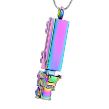 Cremation Jewelry Train Rustless Steel Pendants Keepsakes-color