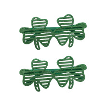 Green Four Leaf Clovers Glasses Leprechaun Costume-two