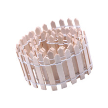 Wooden Fence Model Figurine for Miniature Garden-wood color