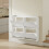 SoBuy Meuble à chaussures blanc 4 portes 5