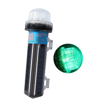LED Navigation Signal Light Solar Powered Waterproof Lamo-Green