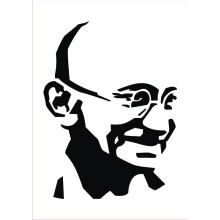 (L) Mahatma Gandhi Hindi Indian Hero Mens Grey Basic Tank Top Singlet T Shirt