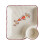 High Fired Ceramic Platter Including Sauce-Flower and bird 1