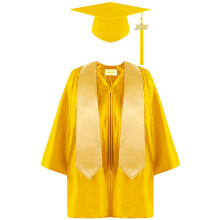Bachelor-stijl afstudeerjurk voor kinderen,-Geel 30 meter