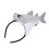 Joli bandeau Design requin, couvre-chef doux et confortable-Gris 1
