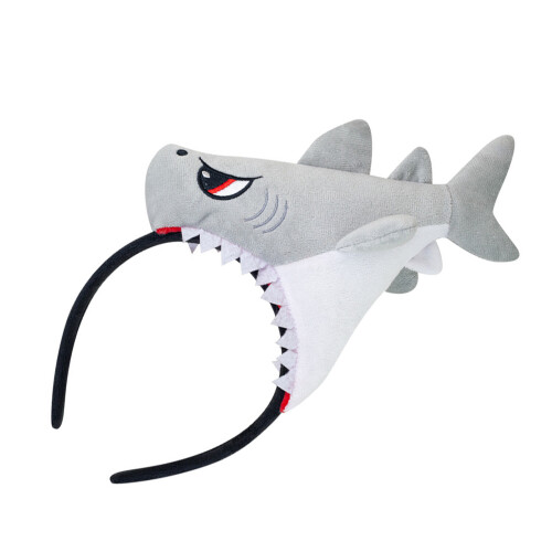 Joli bandeau Design requin, couvre-chef doux et confortable-Gris