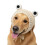 Winter Puppy Hat Knitted Frogs Pattern Comfortable Thin-white 1