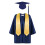 Childrens Academic Robe Breathable Design-Navy blue 21 yards 1