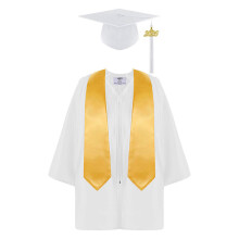 Commencement Gown for Kids Lightweight Fabric-White 36 yards