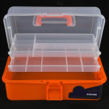 Dreischichtige durchscheinende orangefarbene Box 30 x 17 x 14,5 cm