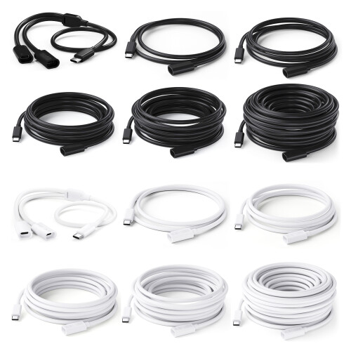 Câble d'alimentation de câble de charge mâle à-Blanc 5 mètres 1