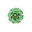 Rhinestones Flower Cufflinks Covers Decorative Button-green 1