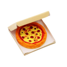 Miniature Takeout Pizza Box Doll House Accessory Realistic Food