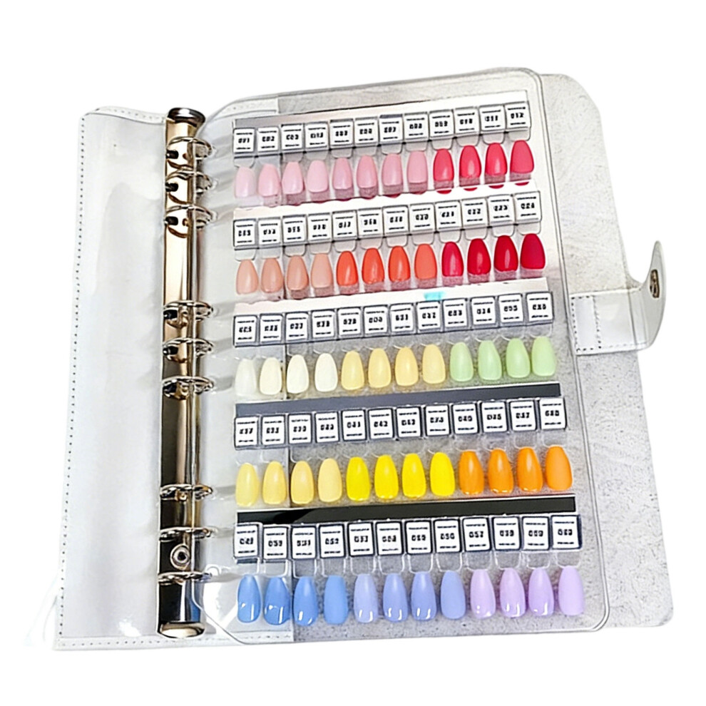 Detachable Tip Nail Polishing Preview Book 120 Color-Clear