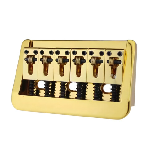 Adjustable 6 String Electric Guitar Bridge 10.5mm String-Golden
