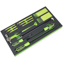 Sealey S01279 Siegen Pry Bar, Hammer & Punch Set with Tool Tray 23pc