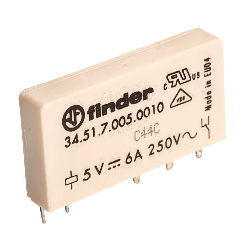 Finder 34.51.7.005.0010 5V Relay (Ultraslim) Spdt 6A 34.51 8012823198477