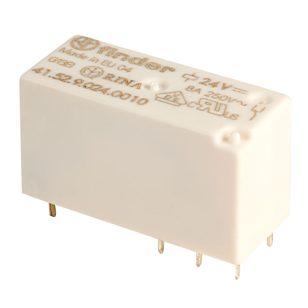 Finder 41.52.9.024.0010 24V Relay (Low Profile) Dpdt 8A 41.52 8012823198491