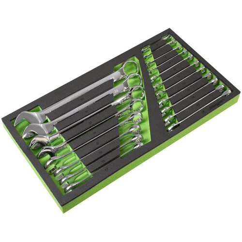 Sealey Sealey S01272 Siegen Combination Spanner Set with Tool Tray 19pc