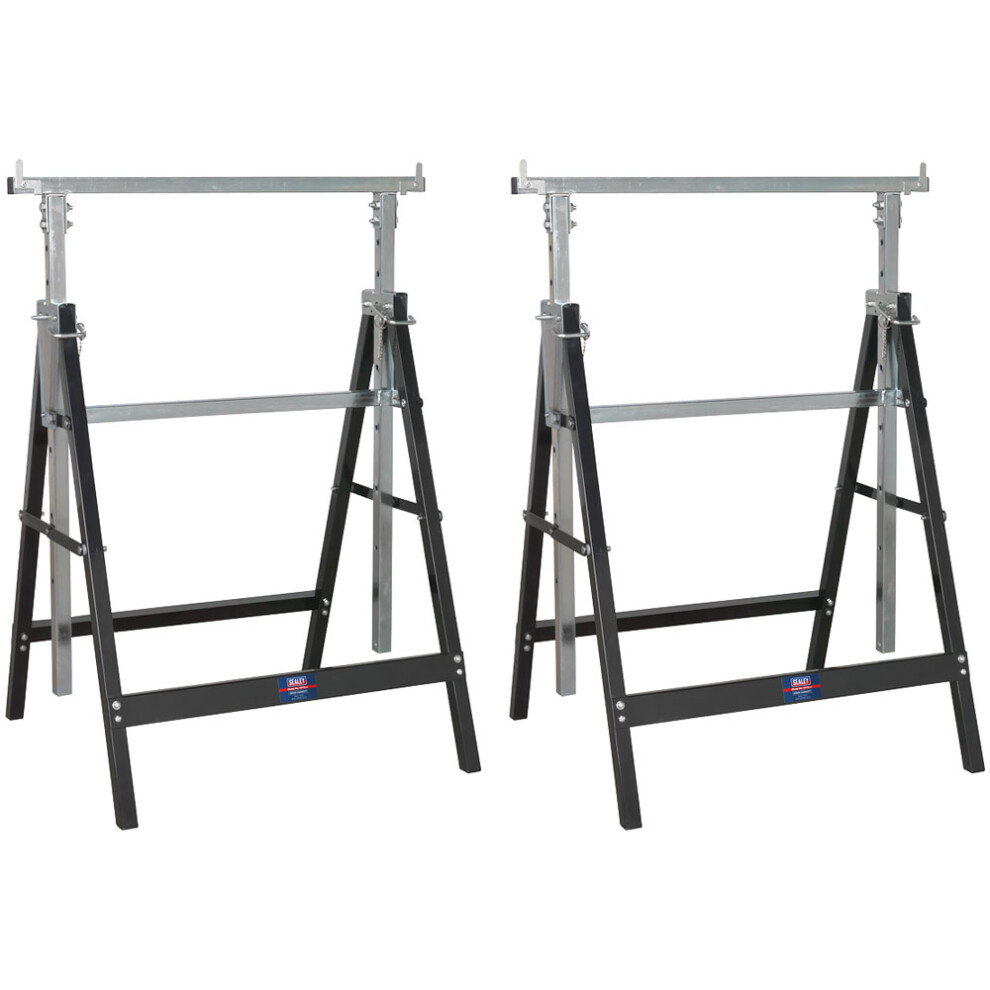 Sealey Fdt32 Fold Down Telescopic Trestle 200Kg Capacity - Pair