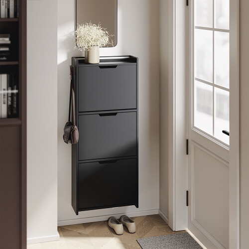 SoBuy Ντουλάπι Παπουτσιών FSR151-H-E-SCH Σκούρο Γκρι 2