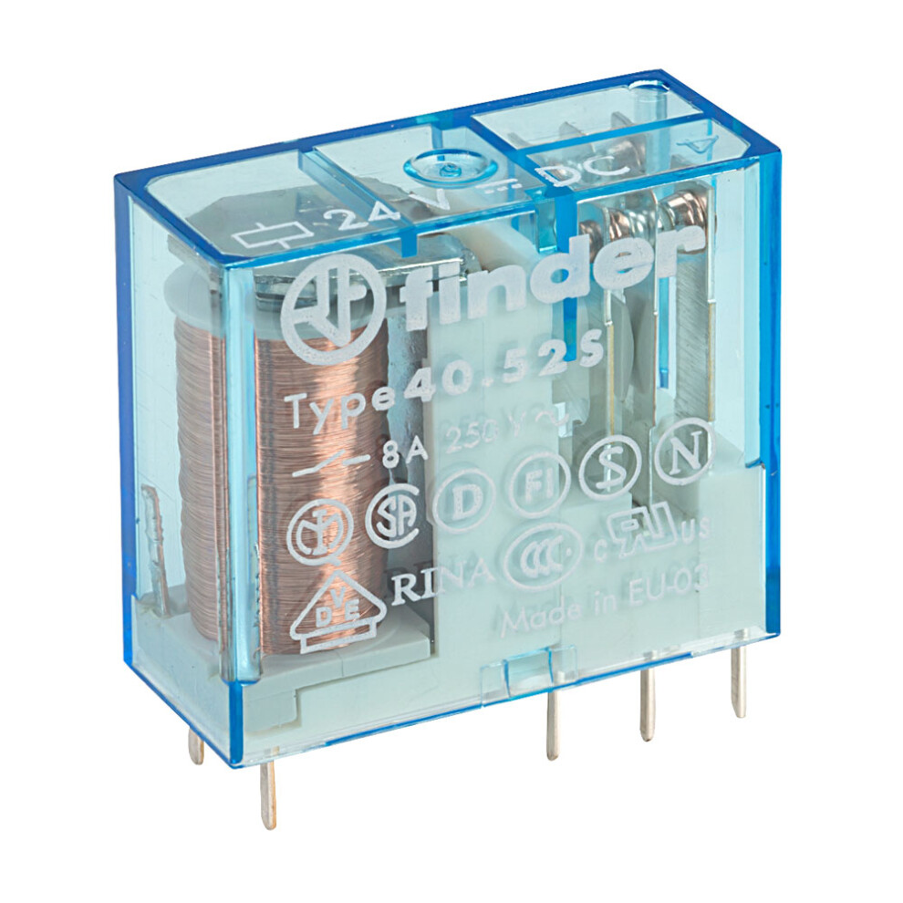 Finder 40.52.7.024.0000 24V Relay (Miniature) Dc Dpdt 8A 8012823240077
