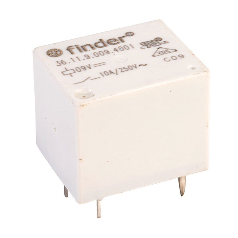 Finder 36.11.9.009.4011 Pcb Mount Relay 10A 9Vdc Spdt-Co 8012823187914