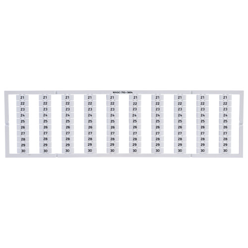 WAGO 793-5604 WMB Multiple Marking System Vertical 21 ... 30 10x, white
