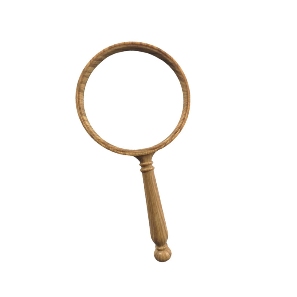 Decorative Wood Grains Handle Magnifier 10X Lens for-80MM