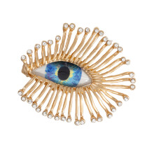 Stylish Gothic Eye Brooch Handmade Rhinestones Alloy-B