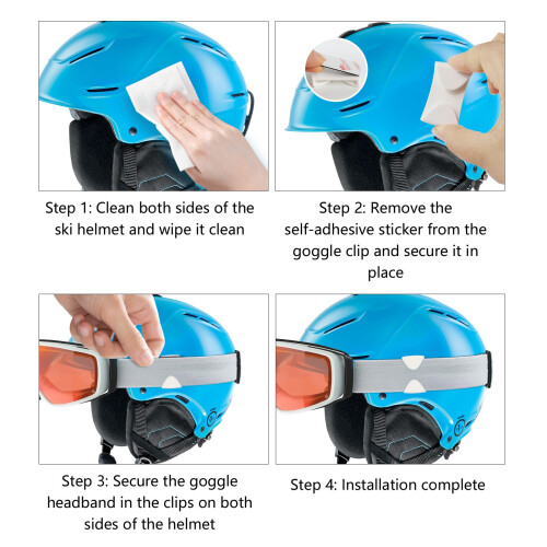 Goggles Clip for Quick Setups on Helmets Ensuring-Black 1