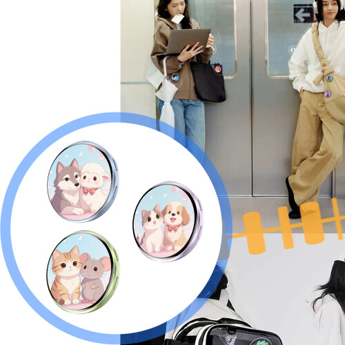 Electronic Badges LED Animes Pin with Touch Control-Purple 1