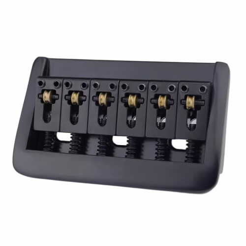 Chevalet de guitare à 6 cordes optimisé pour un espacement-Noir