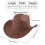 Mode Cowboyhoed Winddicht Brede Rand Westerse Hoge Hoed-Zwart 4